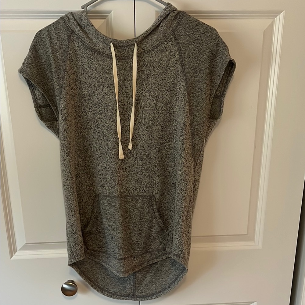 Gray Short Sleeve Hoodie